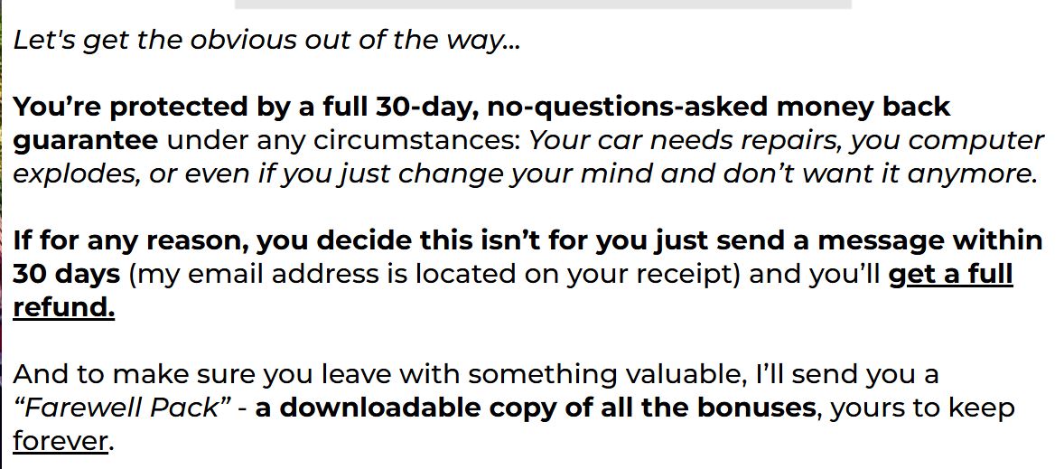 bfm4 Bonus flip method 30 day guarantee